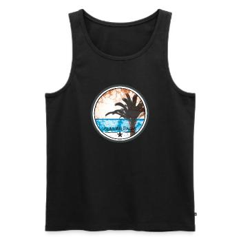 Islas Baleares - Männer Premium Bio Tank Top - Schwarz - Vorne - AI Model Male 178 light (178cm)