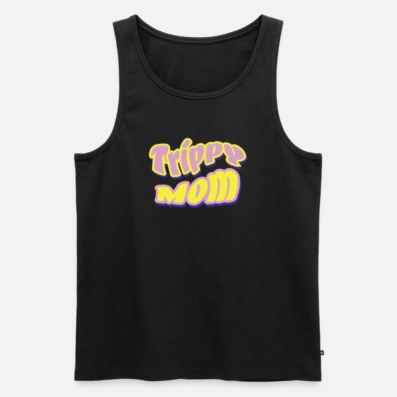 Trippy Mom Psychedelischer Rock - Männer Premium Bio Tank Top - Schwarz