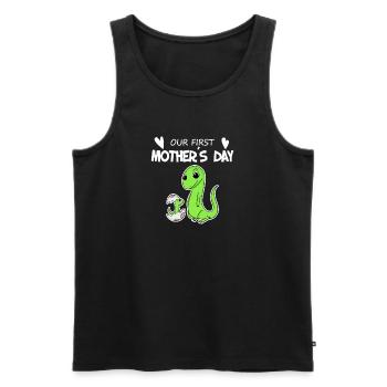 Muttertag - erster Muttertag Geschenk - Männer Premium Bio Tank Top - Schwarz - Vorne - Michal (187cm)