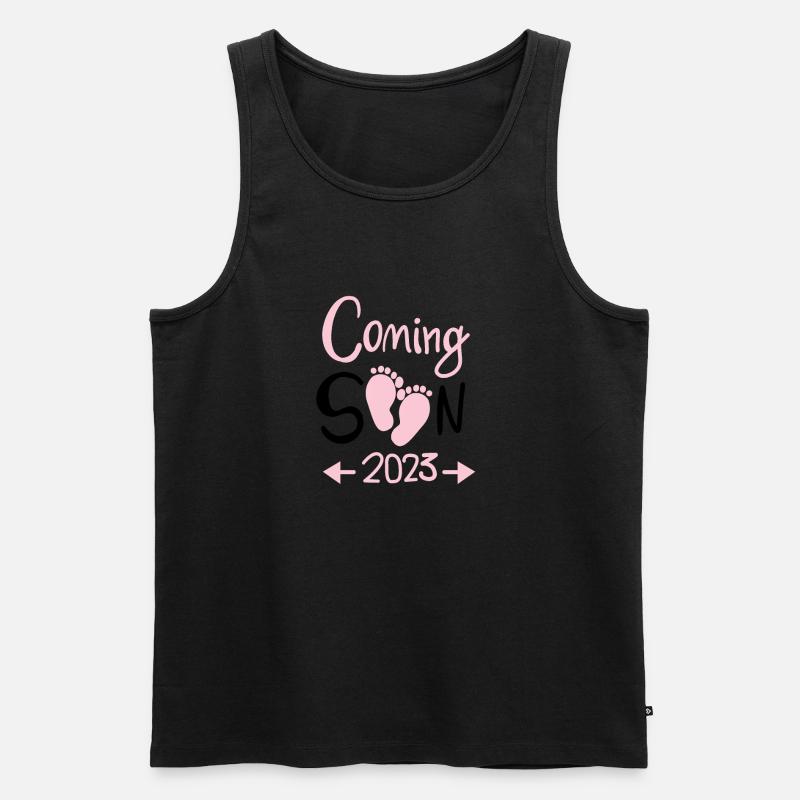 Schwanger 2023 - Männer Premium Bio Tank Top - Schwarz