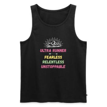 Ultra Runner - Intrépide. Implacable. Imparable. - Débardeur bio Premium Homme - noir - Devant - AI Model Male 178 light (178cm)