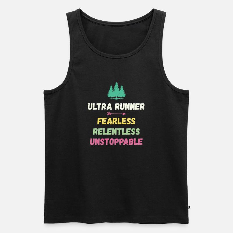 Ultra Runner - Intrépide. Implacable. Imparable. - Débardeur bio Premium Homme - noir