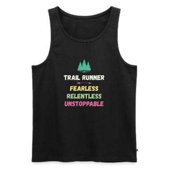 Trail Runner - Intrépide. Implacable. Imparable. - Débardeur bio Premium Homme - noir - Devant - AI Model Male 178 light (178cm)
