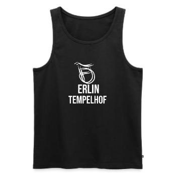 Berlin Tempelhof Souvenir - Männer Premium Bio Tank Top - Schwarz - Vorne - Michal (187cm)