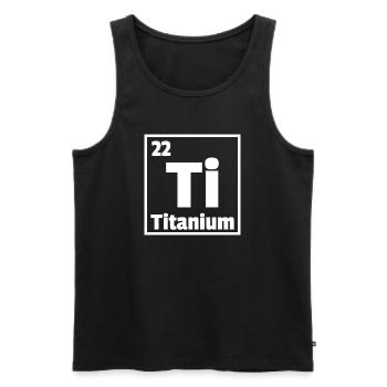 Titanium Ti Periodic Table of Elements - Men's Premium Organic Tank Top - black - Front - AI Model Male 178 light (178cm)