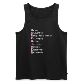 Caregiver Definition Elderly Caregiving Carer - Men's Premium Organic Tank Top - black - Front - AI Model Male 178 light (178cm)