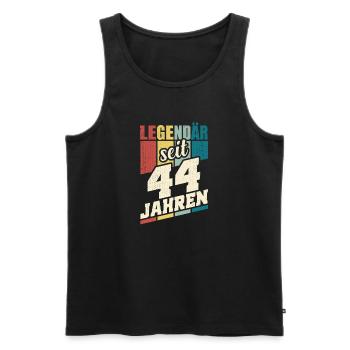 44. Geburtstag Legendär Seit 44 Jahren Legende 44 - Männer Premium Bio Tank Top - Schwarz - Vorne - Michal (187cm)