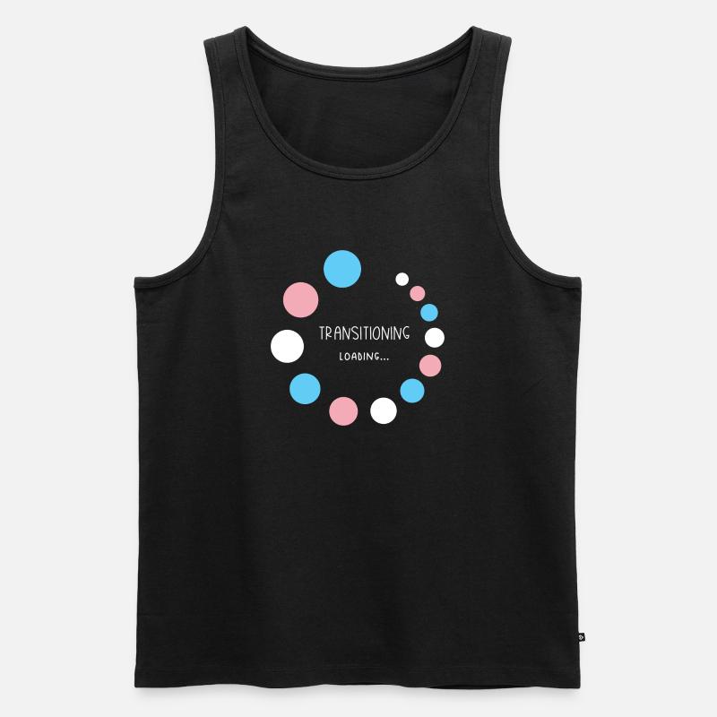 Pride Month - Transitioning... Loading - Men's Premium Organic Tank Top - black