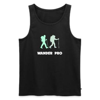 Wanderung Bergwanderung Wanderer Wandern Statement - Männer Premium Bio Tank Top - Schwarz - Vorne - Michal (187cm)