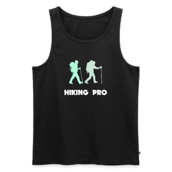 Wanderung Statement Bergwandern Wandern Berggipfel - Männer Premium Bio Tank Top - Schwarz - Vorne - AI Model Male 178 light (178cm)
