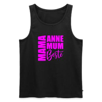 MUTTERTAG - MAMA - ANNE BESTE - MUM - Männer Premium Bio Tank Top - Schwarz - Vorne - Michal (187cm)