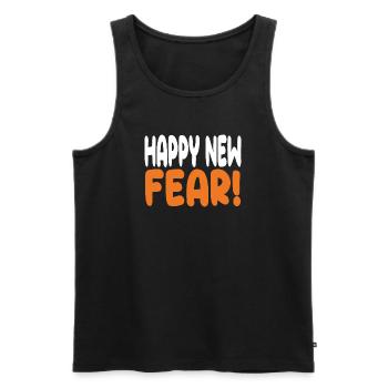 Frohe neue Angst! - Männer Premium Bio Tank Top - Schwarz - Vorne - Michal (187cm)