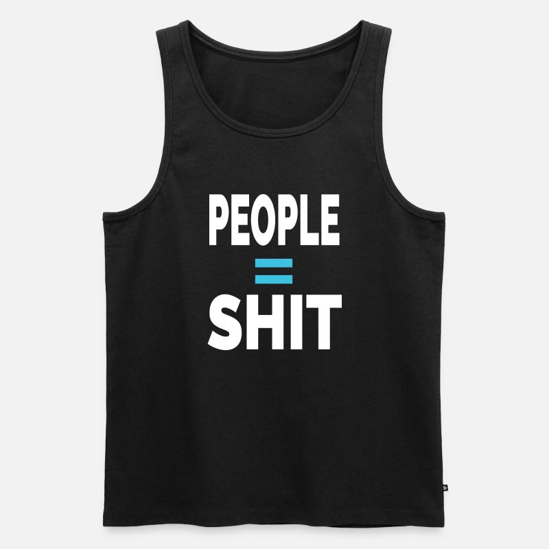 MENSCHEN = SCHEISSE - Männer Premium Bio Tank Top - Schwarz