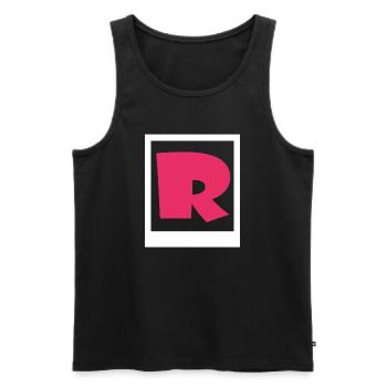 Simple rose gothique R - Débardeur bio Premium Homme - noir - Devant - Michal (187cm)