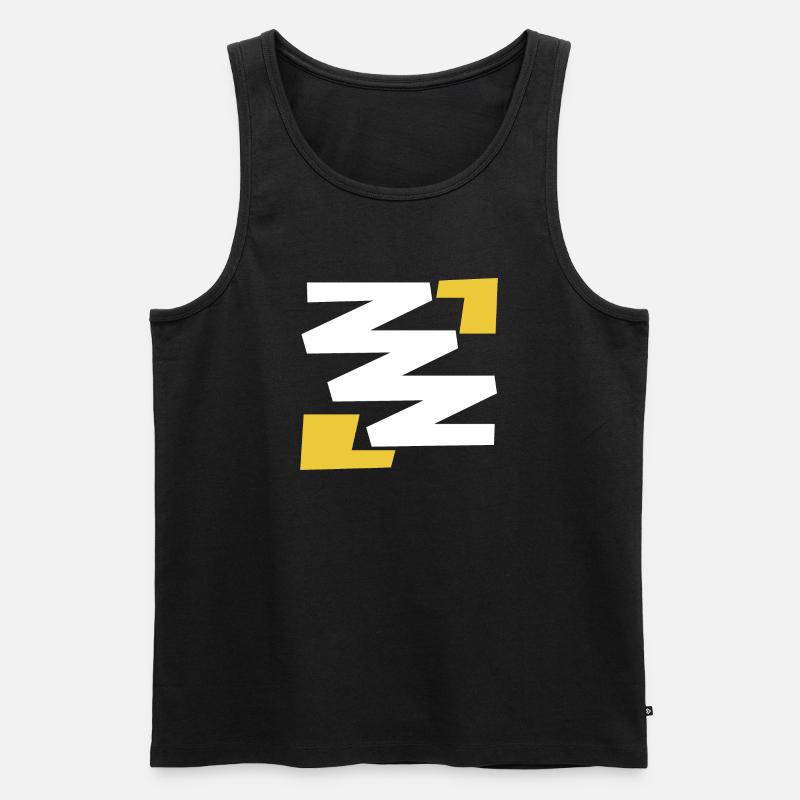 Einfaches digitales Kunstemblem mit Z - Männer Premium Bio Tank Top - Schwarz