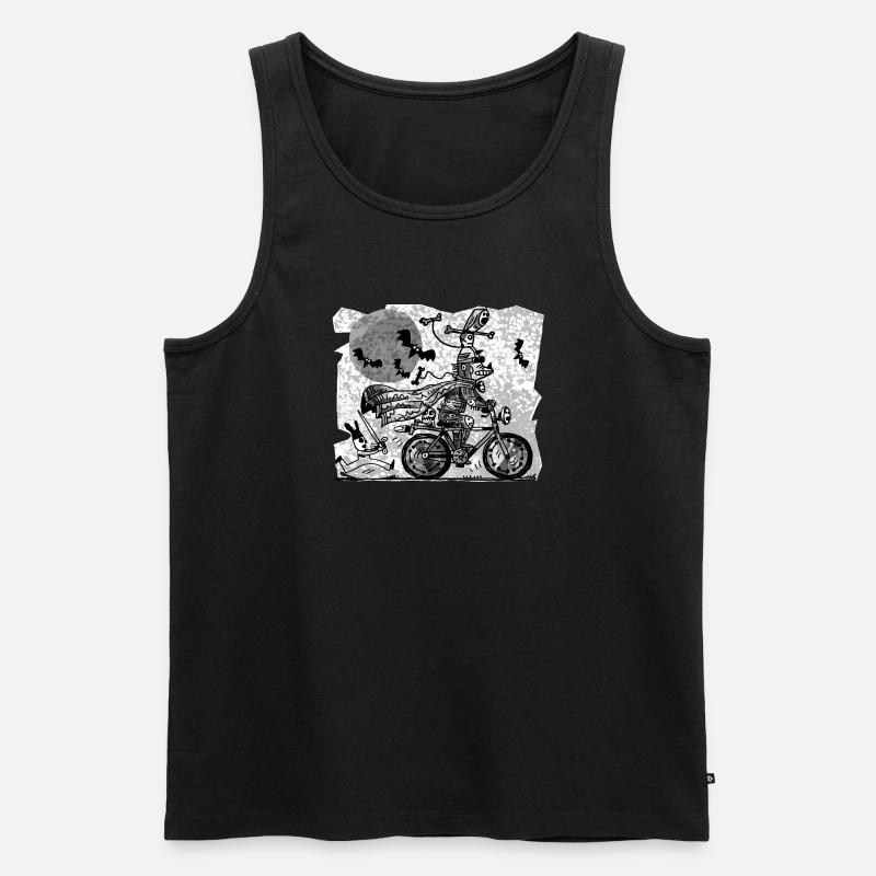 gothic Radfahrer - Männer Premium Bio Tank Top - Schwarz