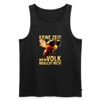 Biene Keine Zeit Volk Braucht Mich Imker Bienen - Männer Premium Bio Tank Top - Schwarz - Vorne - Michal (187cm)