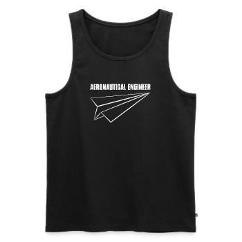 Aeronautical Engineer Paper Airplane - Men's Premium Organic Tank Top - black - Front - AI Model Male 178 light (178cm)