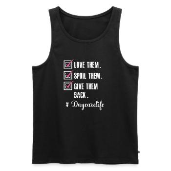 Fournisseur de services de garde Love Enseignante en garderie - Débardeur bio Premium Homme - noir - Devant - Michal (187cm)