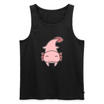 Axolotl motif children - Men's Premium Organic Tank Top - black - Front - Michal (187cm)