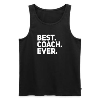 Best Coach Ever - Men's Premium Organic Tank Top - black - Front - AI Model Male 178 light (178cm)