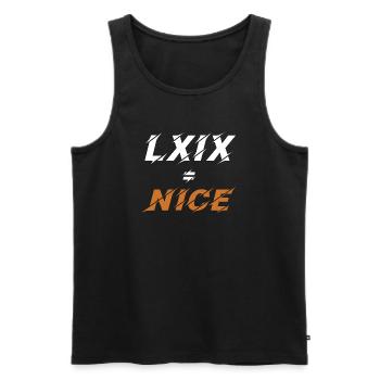 69=schön in römischen Ziffern - Männer Premium Bio Tank Top - Schwarz - Vorne - AI Model Male 178 light (178cm)