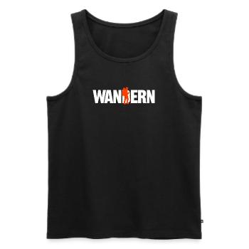 Wandern Spruch Berggipfel Natur Berge Wanderer - Männer Premium Bio Tank Top - Schwarz - Vorne - Michal (187cm)