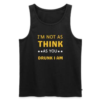 I'm not as drunk as you think - Men's Premium Organic Tank Top - black - Front - Michal (187cm)