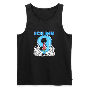9 Geburtstag Junge Astronaut - neun Jahre - Männer Premium Bio Tank Top - Schwarz - Vorne - AI Model Male 178 light (178cm)