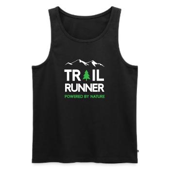 Trail Runner - Powered by Nature - Men's Premium Organic Tank Top - black - Front - AI Model Male 178 light (178cm)