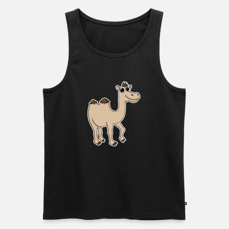 Kamel - Männer Premium Bio Tank Top - Schwarz