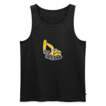 Excavator Construction Site Heavy Machinery Gift - Men's Premium Organic Tank Top - black - Front - AI Model Male 178 light (178cm)