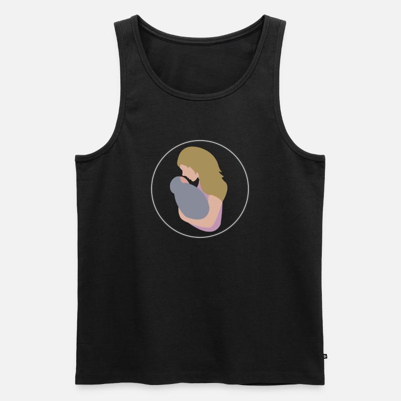 Mutter und Kind - Männer Premium Bio Tank Top - Schwarz