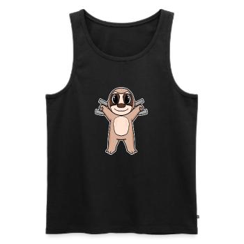 Sloth Dumbbell Training Strength Training Fitness - Débardeur bio Premium Homme - noir - Devant - Michal (187cm)