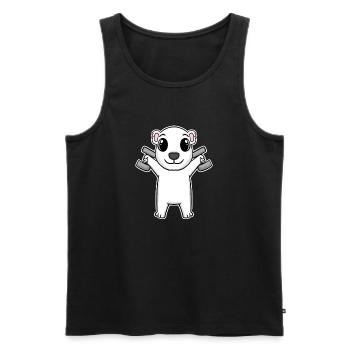Polar Bear Dumbbell Training Strength Training Fitness - Débardeur bio Premium Homme - noir - Devant - Michal (187cm)