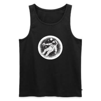 Astronaut - Men's Premium Organic Tank Top - black - Front - AI Model Male 178 light (178cm)