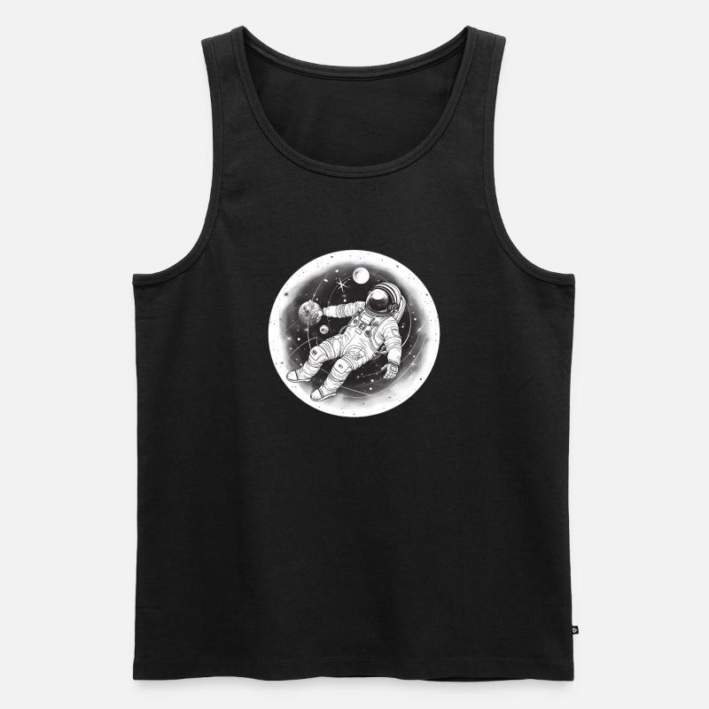 Astronaut - Männer Premium Bio Tank Top - Schwarz