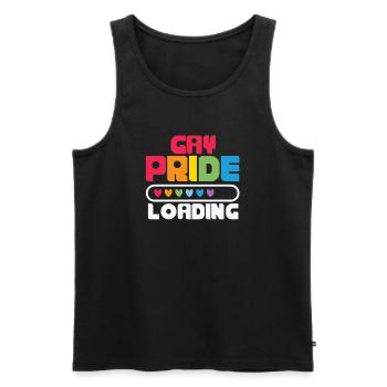 Gay Pride, LGBT; Schwul, lesbisch - Männer Premium Bio Tank Top - Schwarz - Vorne - Michal (187cm)