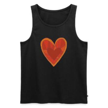 mosaik herz - Männer Premium Bio Tank Top - Schwarz - Vorne - AI Model Male 178 light (178cm)