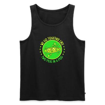 lovers, lovebirds, sincere love - Men's Premium Organic Tank Top - black - Front - AI Model Male 178 light (178cm)