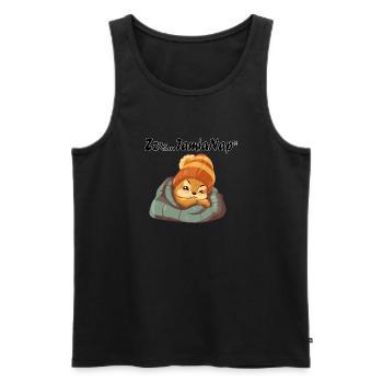 Tamia Nickerchen - Männer Premium Bio Tank Top - Schwarz - Vorne - AI Model Male 178 light (178cm)