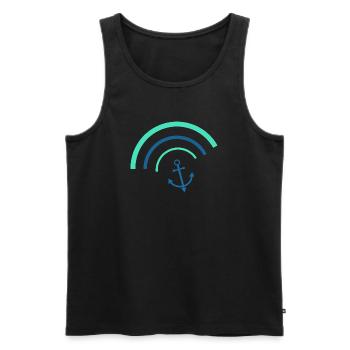 Anker Norddeutschland Seemann Matrose Kapitän - Männer Premium Bio Tank Top - Schwarz - Vorne - AI Model Male 178 light (178cm)