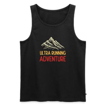 Ultra Running Advrenture - Männer Premium Bio Tank Top - Schwarz - Vorne - Michal (187cm)