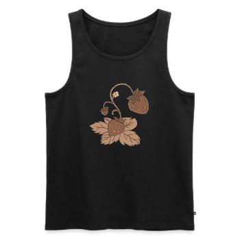Seiche fraise - Débardeur bio Premium Homme - noir - Devant - Michal (187cm)