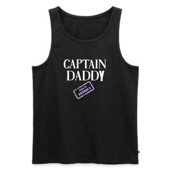 Captain Daddy Made in America - Men's Premium Organic Tank Top - black - Front - AI Model Male 178 light (178cm)