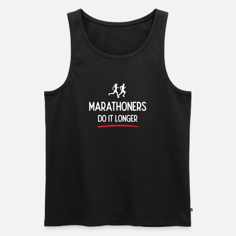 Marathonläufer machen es länger - Männer Premium Bio Tank Top - Schwarz