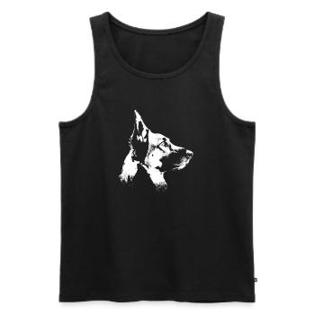 GSD Motiv zum Personalisieren White - Männer Premium Bio Tank Top - Schwarz - Vorne - Michal (187cm)