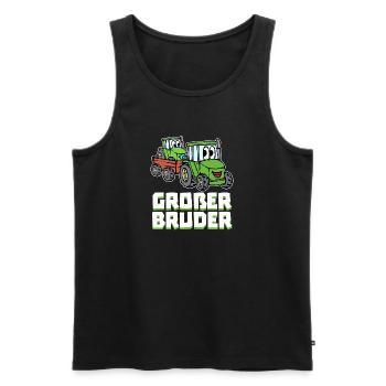 Fahrzeug Statement Traktor Landwirtschaft Biobauer - Männer Premium Bio Tank Top - Schwarz - Vorne - AI Model Male 178 light (178cm)