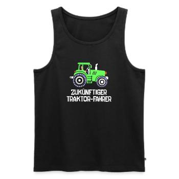 Landleben Fahrzeug Landwirt Traktor Statement - Männer Premium Bio Tank Top - Schwarz - Vorne - Michal (187cm)