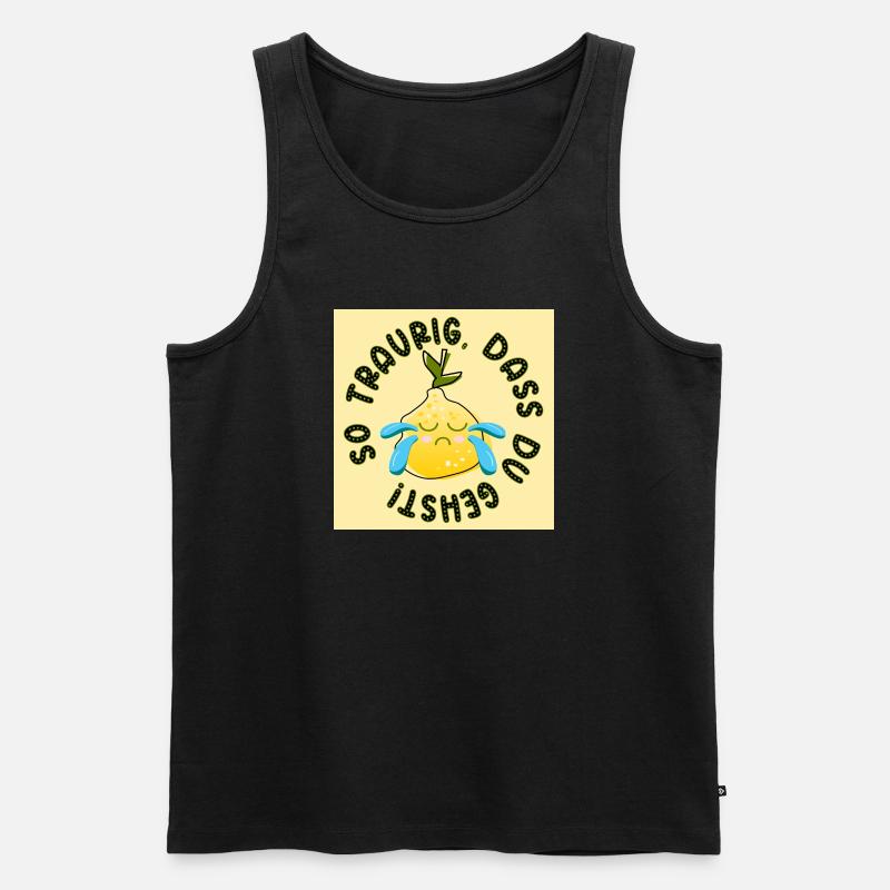 Abschiedsgeschenke - Traurig Sein Sprüche ZITRONE - Männer Premium Bio Tank Top - Schwarz